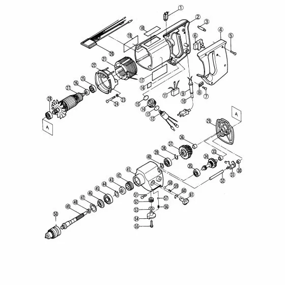 Ryobi PD1930 Spare Parts List Type: 1000018738